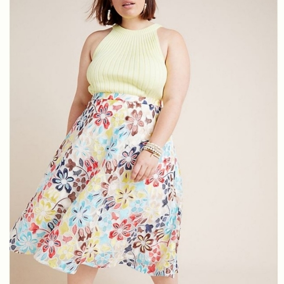 Anthropologie Dresses & Skirts - ANTHROPOLOGIE + FLORAL MIDI SKIRT PLUS SZ 2 Anthropologie Dresses & Skirts - ANTHROPOLOGIE + FLORAL MIDI SKIRT PLUS SZ 2
